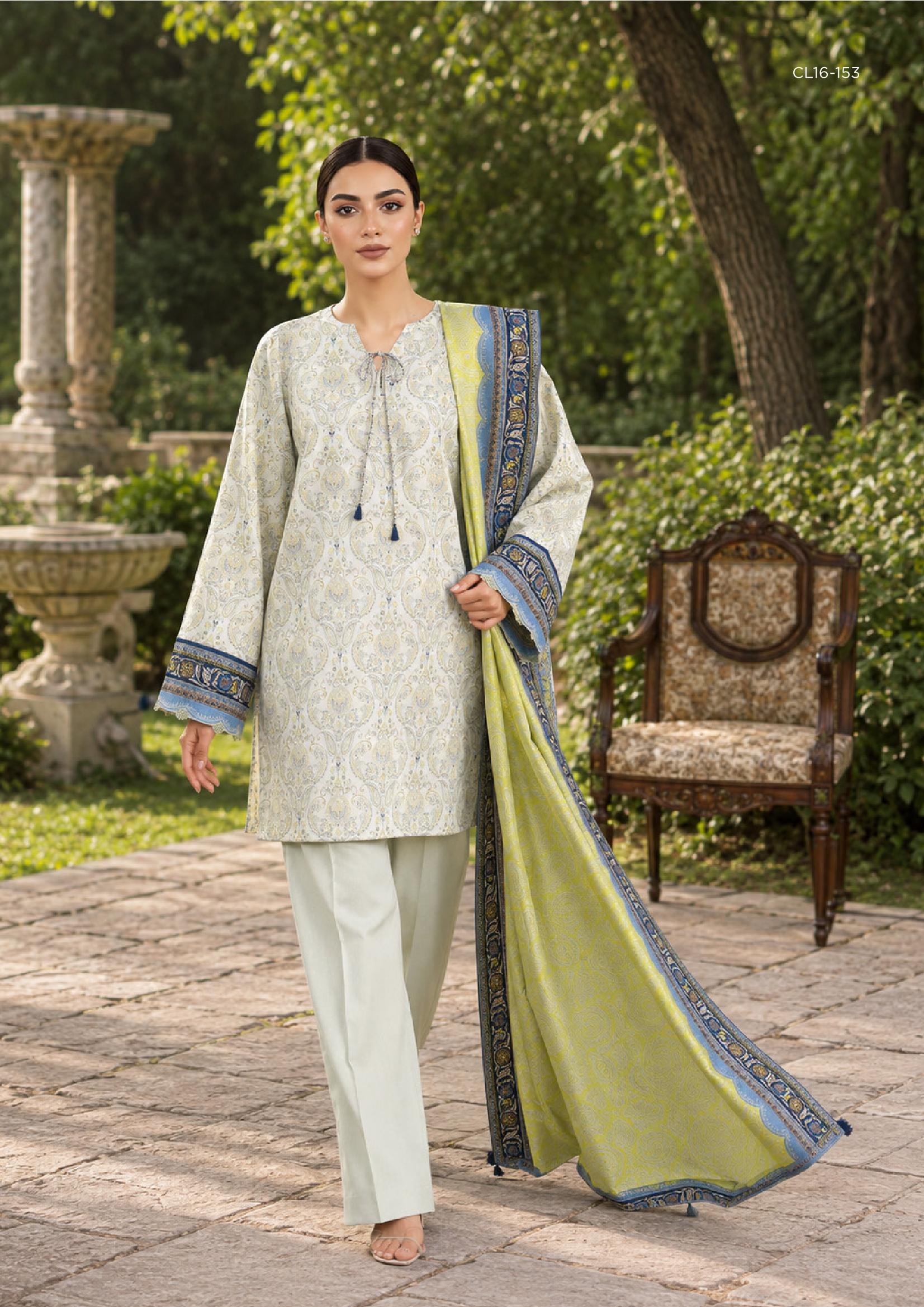 Sapphire 3 PIECE DIGITAL PRINTED LINEN SUIT - 3PB-WS26CL16-153