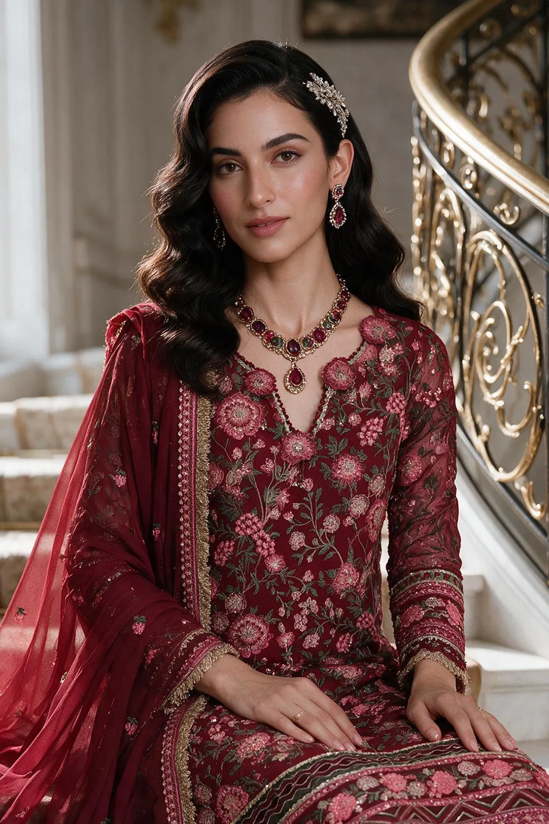 Zellbury Embroidered Shirt Shalwar Dupatta - 4231